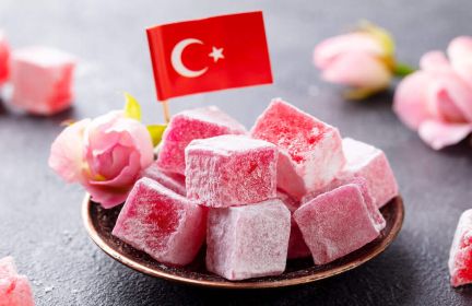 Turkish delight, or Turkish jelly from the kitchen