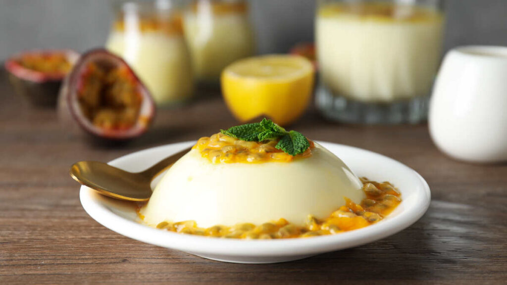 Exotic panna cotta
